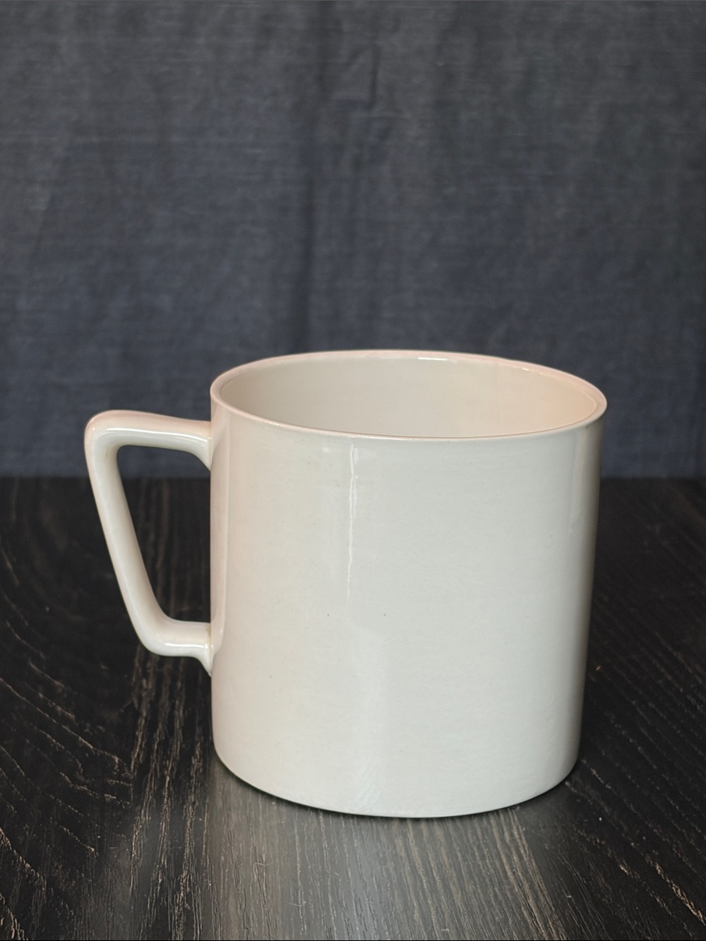 Classic White Ceramic Coffee Mug with Handle with pink elephant at the bottom